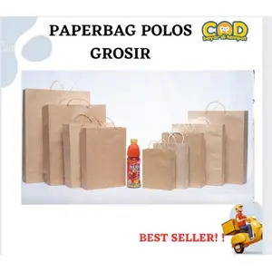 PAPER BAG COKLAT POLOS - PAPERBAG POLOS - TAS KERTAS COKLAT