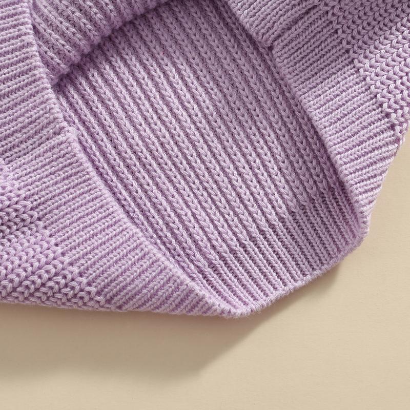 Product Introduction of Toddler Baby Round Neck Sweaters, Winter Warm Long Sleeve Candy Color Knit Pullovers 55