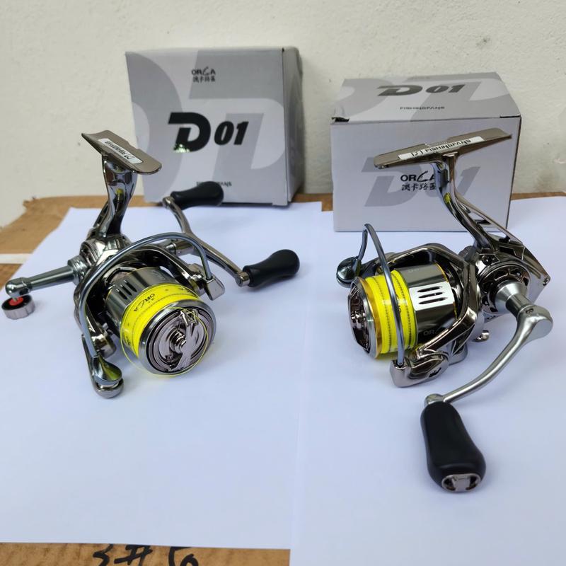 Máy Câu Orca D01 Có Sẵn Dây Pe - Máy Lure Đứng Cao Cấp Siêu Tiện Lợi - Kích Thước 1000S Cho UL và 3000s - 4000 - Bắt Cá Hiệu Quả - Fishing Inox