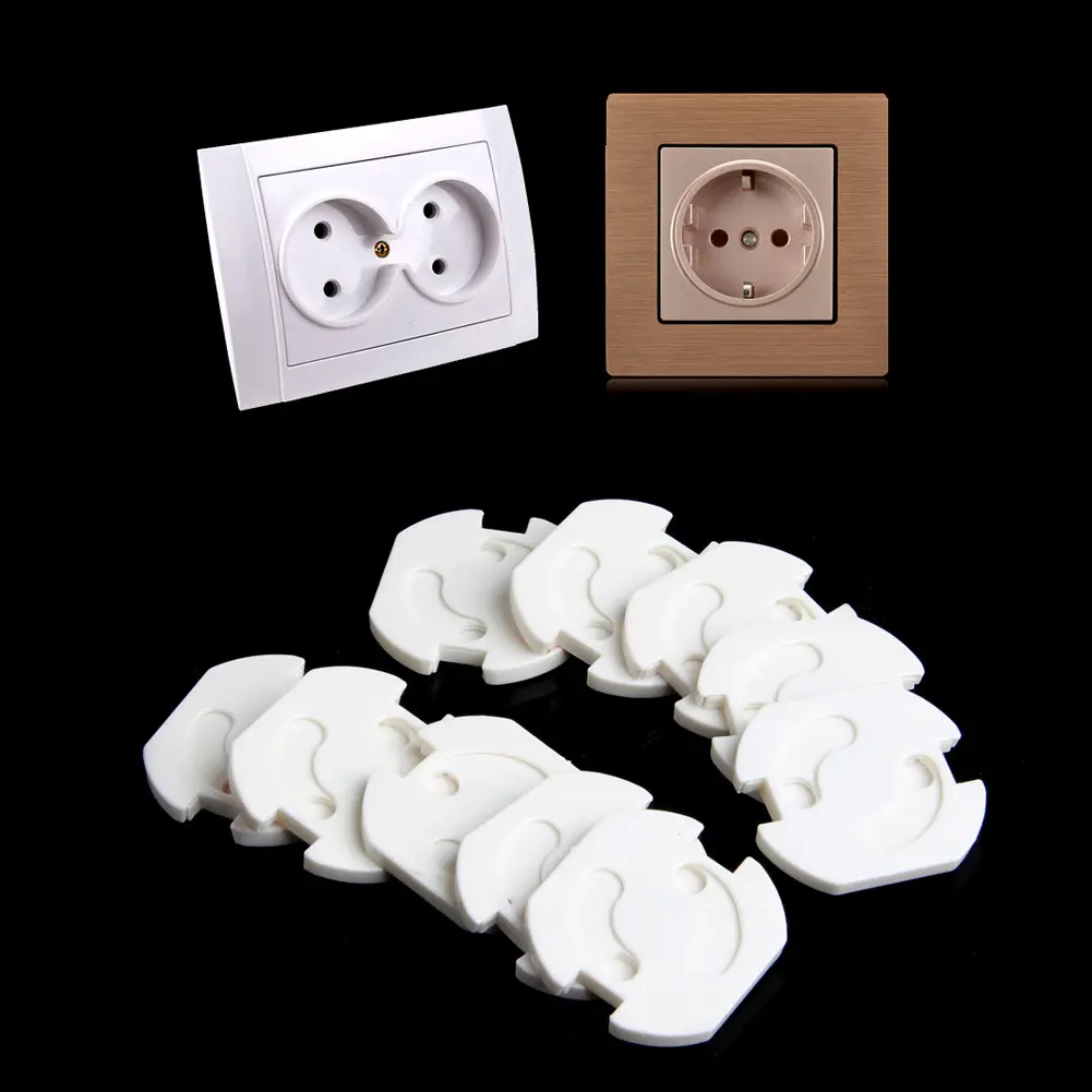 10pcs/set  White Power Socket Electrical Outlet Baby Kids Child Safety Guard for Protection Anti Electric Shock Plugs