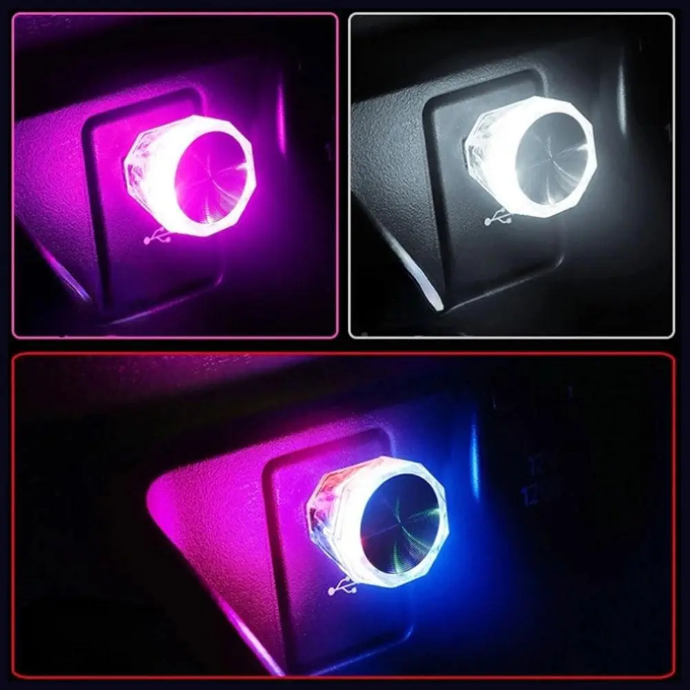 Đèn Xung Quanh USB Trên Ô Tô, Đèn LED Mini, Nhiều Màu Sắc, Phụ Kiện Đèn Nội Thất Ban Đêm Ô Tô, 1 Chiếc, Q7Q0
