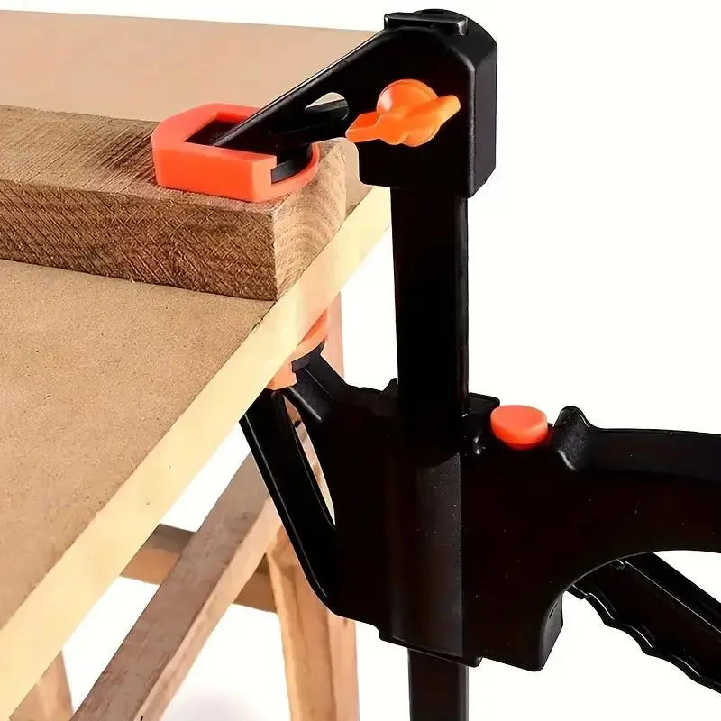 Mini 4-Inch F-Clamp, Quick Ratchet Release Clamp, Durable Nylon Woodworking Clamp, Suitable for DIY Projects and Woodworking 2