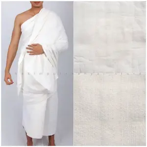 [BEST QUALITY] Kain Ihram Tawaf Putih Pria ~ Kain Ihrom Handuk Dewasa Tanpa Jahit Perlengkapan Haji Dan Umroh