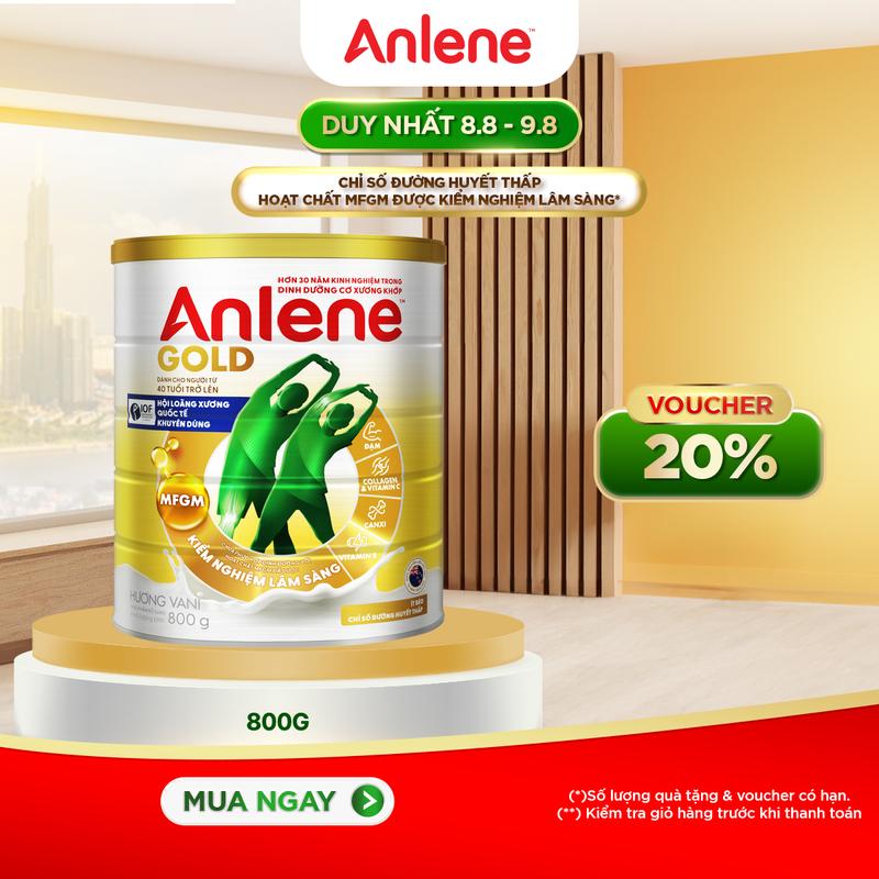 Sữa Bột Anlene Gold Hương Vani Lon 800G Dành Cho Người Trên 40 Tuổi