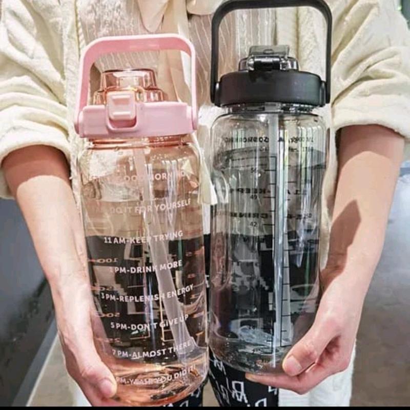 botol minum jumbo 2 liter freee sedotan 2