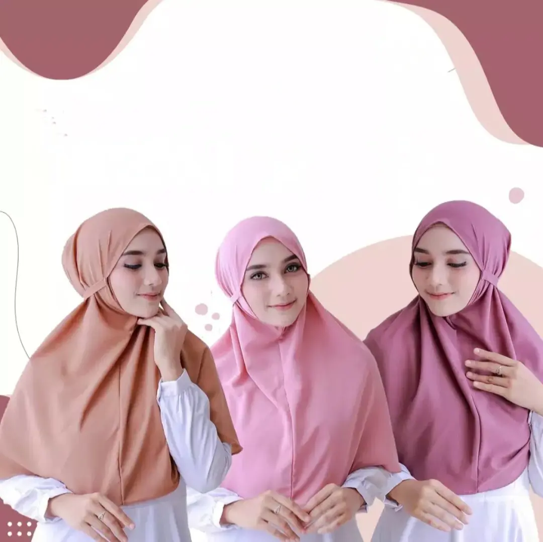 Bergo Maryam Premium - Hijab Instan Maryam Super Murah Diamond Italiano Size L