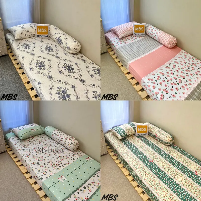 #1 SPREI / BED SHEET / SEPREI DOUBLE KARET AESTHETIC |FREE SARUNG BANTAL & SARUNG GULING 0