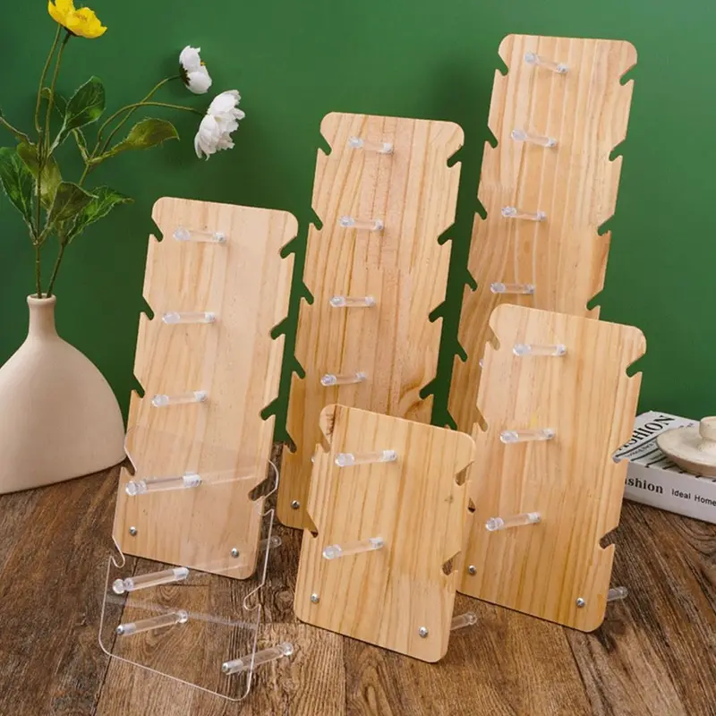 Khay Khung Kính Trưng Bày Lưu Trữ, Chân Đế Gỗ Chắc Chắn, Giá Trưng Bày Kính Râm, Giá Sắp Xếp Kính Mắt, Trưng Bày Kính Mắt Kính, Hiển Thị 5