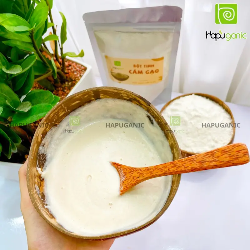 Bột Tinh Cám Gạo Sấy Lạnh Nguyên Chất Hapuganic Đắp Mặt 4