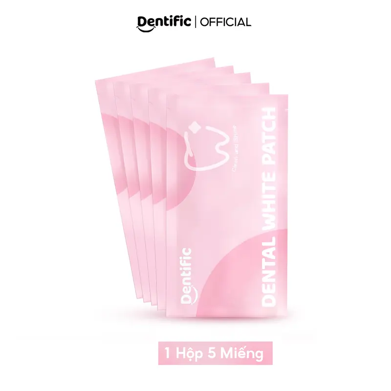 (Chỉ có trong livestream - Mua 4 tặng 1) Combo 4 Hộp miếng dán hỗ trợ trắng răng Dentific sạch mảng bám, hỗ trợ cải thiện ố vàng răng miệng, an toàn men răng - Tặng 1 Hộp 3