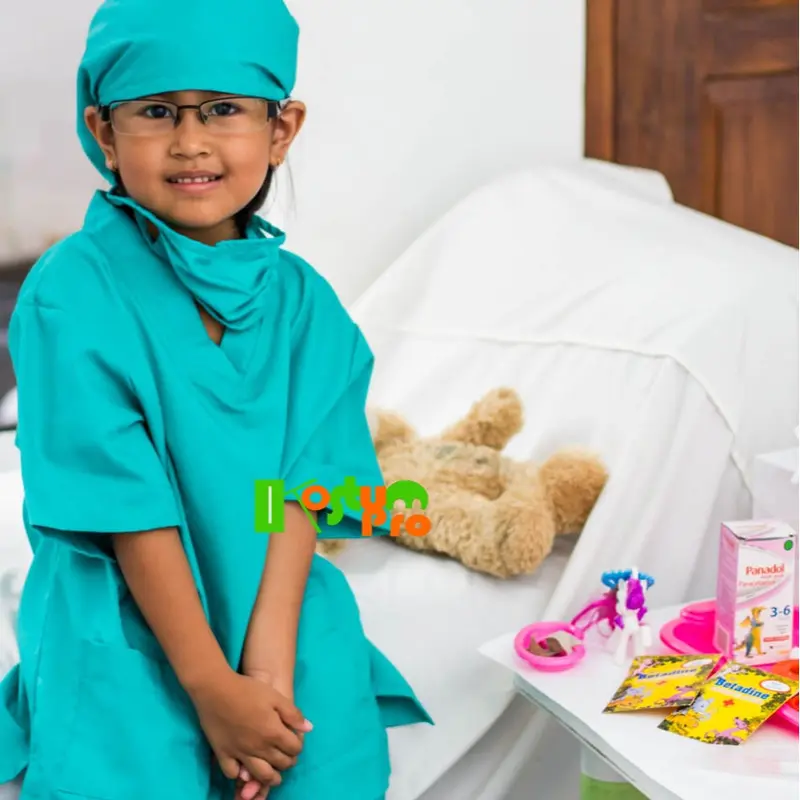 KOSTUM DOKTER BEDAH UK 4 8 TAHUN WARNA HIJAU TOSCA / BAJU DOKTER BEDAH SURGEON COSTUME Anak 3