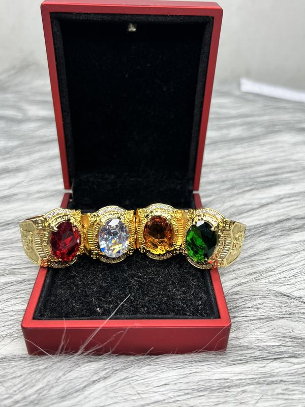 Pro49 Nhẫn Nam Phong Thuỷ Lót Lòng Đính Đá Sang Trọng - Trang Sức Kim Vân