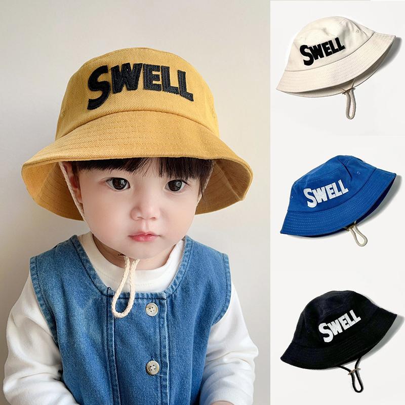 Mũ Bucket Chữ Cái Mũ Ngư Dân Rộng Vành Cho Bé Mùa Hè Màu Trơn Có Thể Điều Chỉnh Làm Bằng Bông Thích Hợp Cho Bé Trai Và Bé Gái Mũ Chống Nắng Panama Cho Trẻ Em
