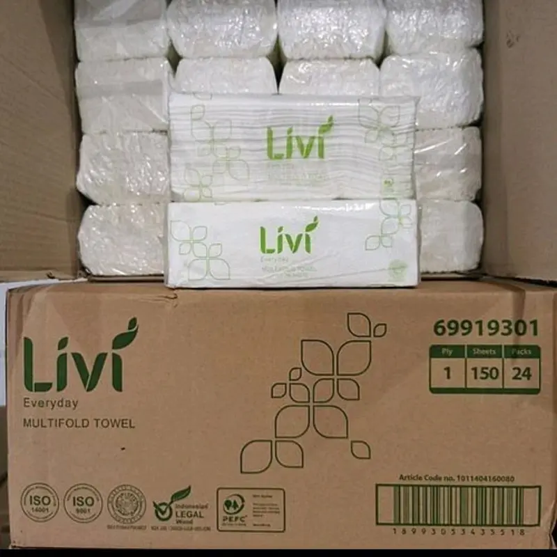 TISSUE LIVI TOWEL PAKET 4 PACK / TISSUE LIVI Sekali pakai Dapur Dapat Terurai Pola Aroma 2 Lapis Lembut Sheets Tisu Minyak 3
