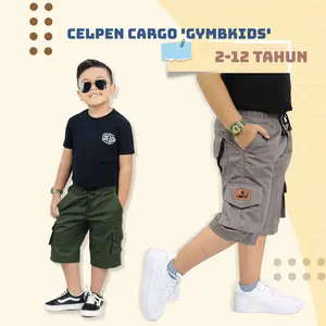 Celana Pendek Cargo Anak Laki Cowok katun 2-12 Tahun Gymbkids PREMIUM