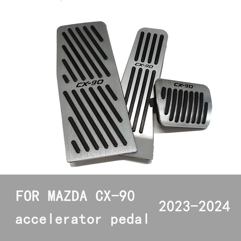 Product Introduction of For 2023 2024 Mazda CX90 CX-90 cx 90 Car Accelerator Pedal Brake Foot Rest Pad No Drill Cover Anti Skid Auto Accessories Guards 4