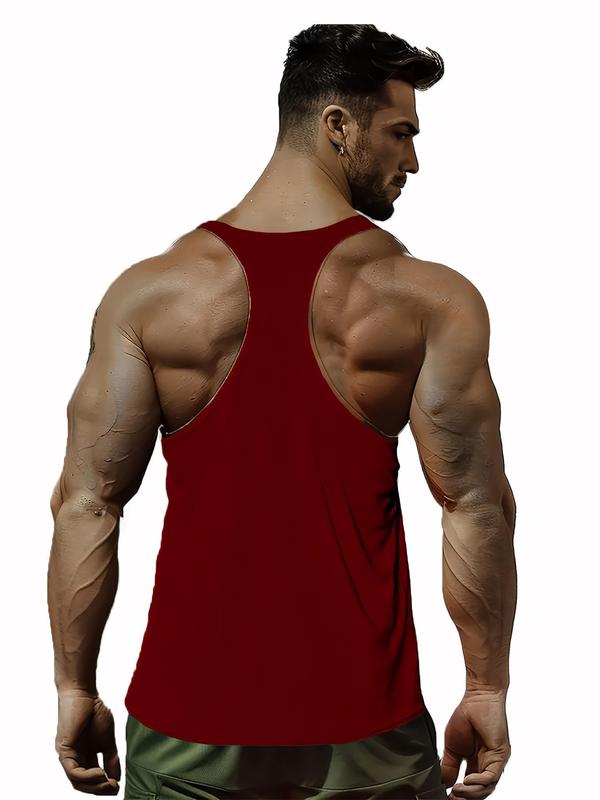 Men's Cross Print  Sports Tank Top,  Casual Comfortable Breathable Quick Drying Sleeveless Sports Top for Gym Workout Running, Men's Sportswear for All Seasons 4