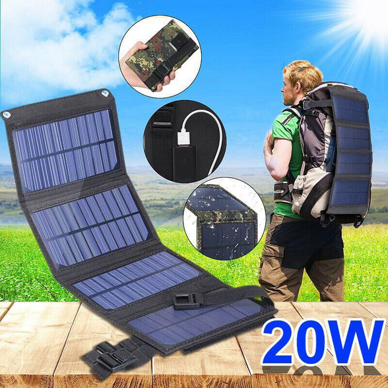 Waterproof 5V Folding Solar Panel Cells USB Foldable Solar Panel Portable Flexible for Mobile Phone 5
