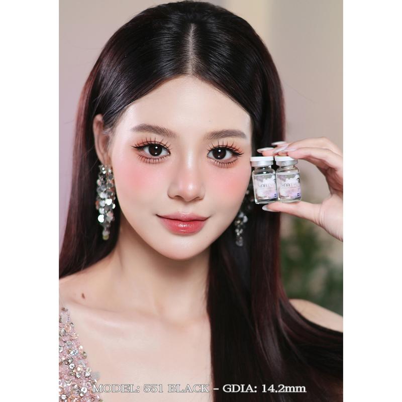 [1 year] Kính áp tròng LUNA EYES 551 BLACK - Lens size nhỏ hsd 1 năm 6