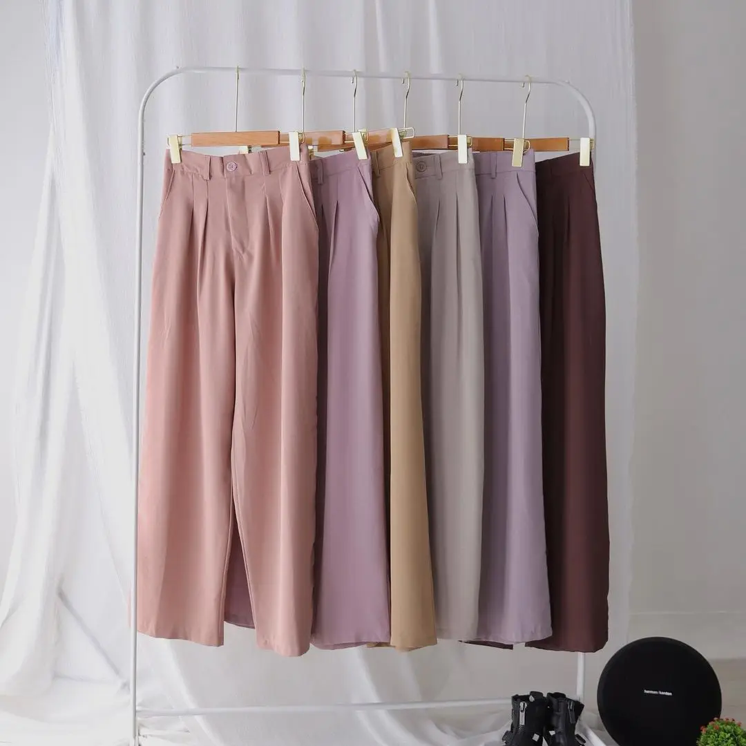 Jennie Pants - Celana Kulot Highwaist Wanita Anti Kusut