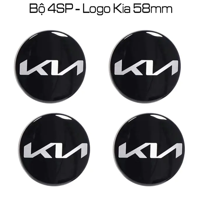 Logo Lazang KIA mẫu mới (chụp Lazâng) đường kính 58mm, phù hợp cho mọi dòng xe KIA. KiaNew58