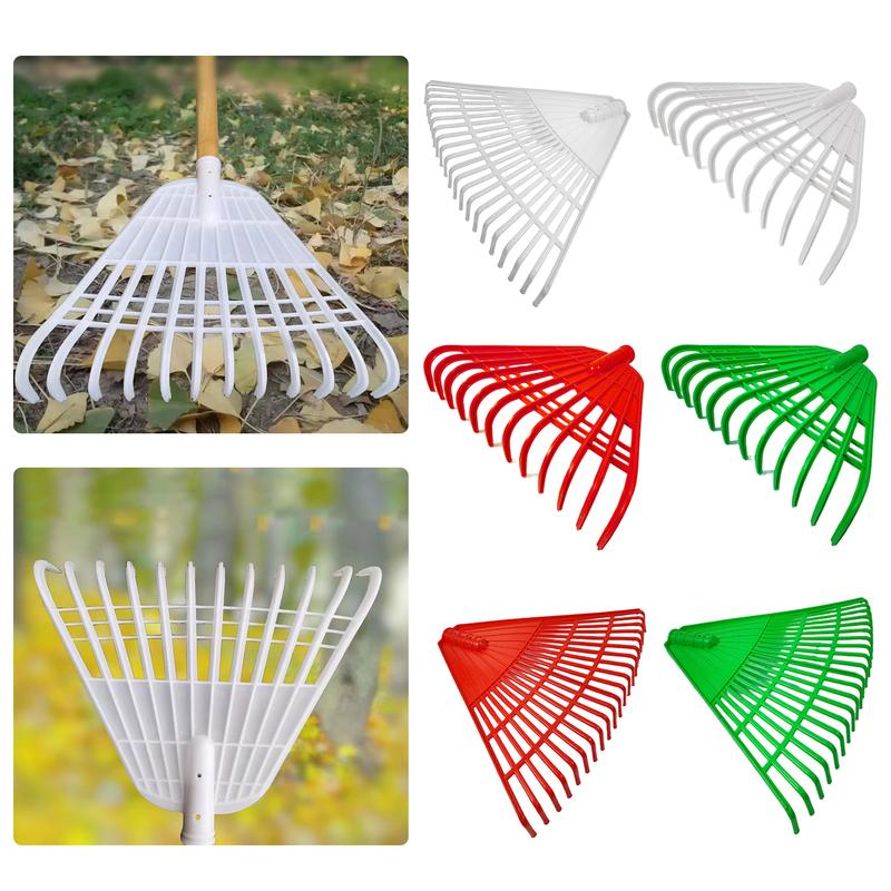 12/21 Tines Leaf Rake Tempered Plastic Rake Head Collecting Leaves ...