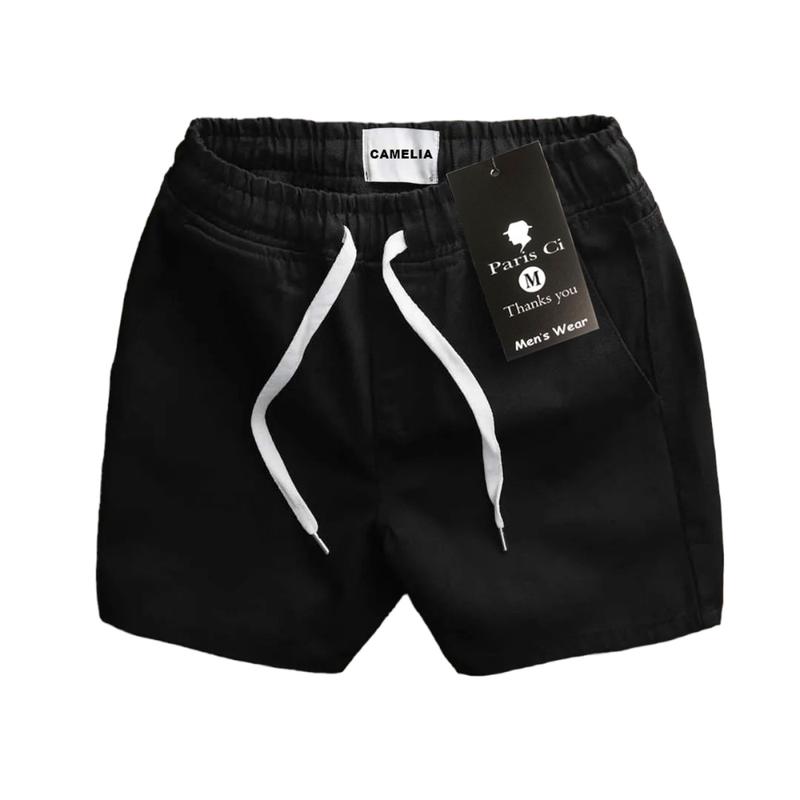 Quần Short Jean  Nam Cao Cấp Màu Đen , form Slimfit trên gối, co giãn Menswear Có Túi Pants