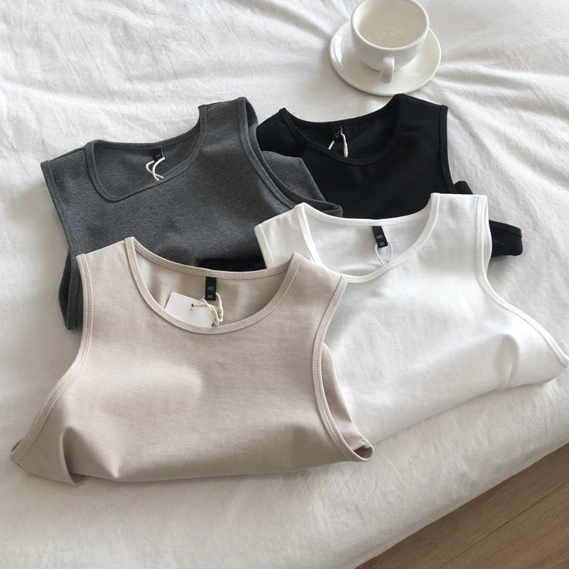 Product Introduction of Áo Vest Ngắn Co Giãn Dành Cho Nữ, Dáng Ôm, Cạp Cao, Bó Sát, Màu Trơn Cổ Tròn, Có Thể Mặc Bên Trong, Áo Ngắn, Phong Cách Mới Mùa Hè 2025, Thích Hợp Cho Học Sinh 11