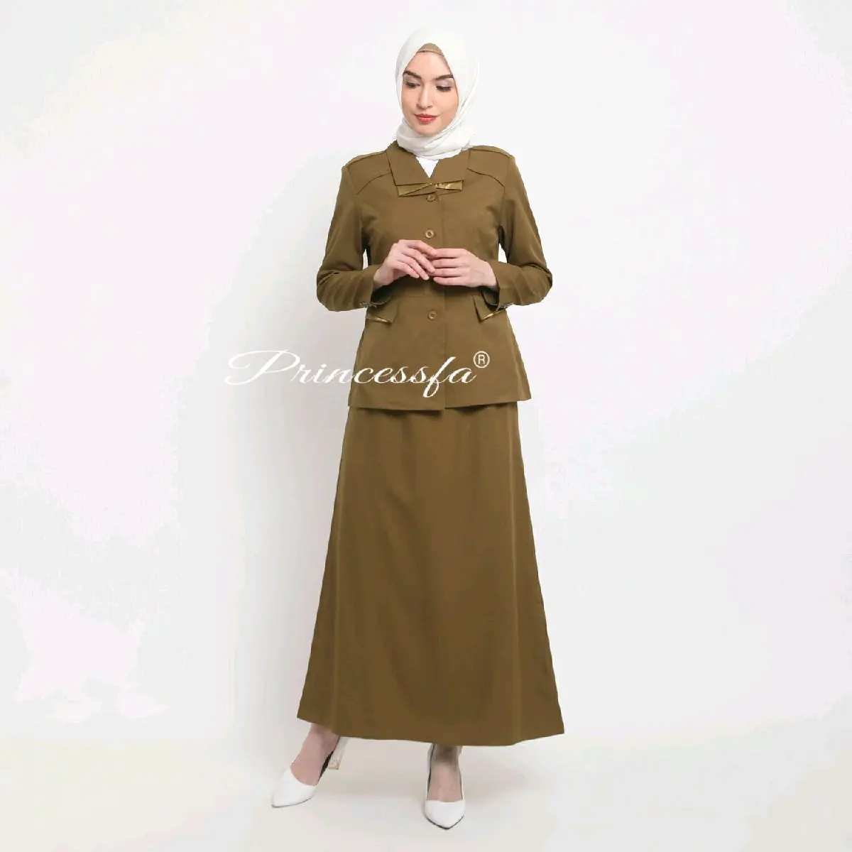 Setelan rok A.baju kerja..kheki tua