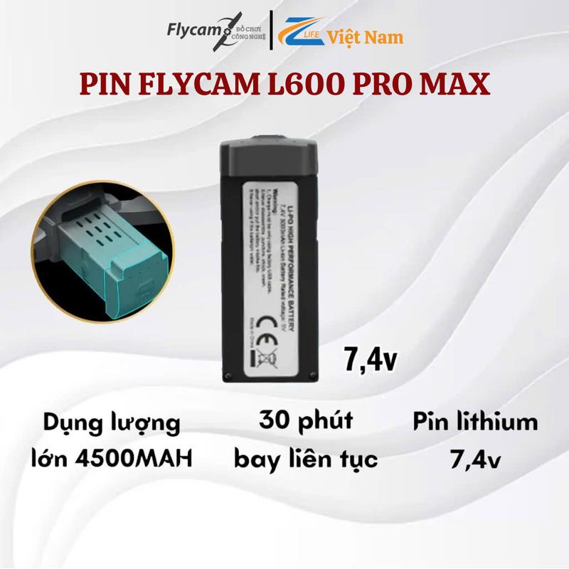 Pin Flycam L600 Pro Max Dung Lượng 7,4V Drone Camera Chụp Ảnh