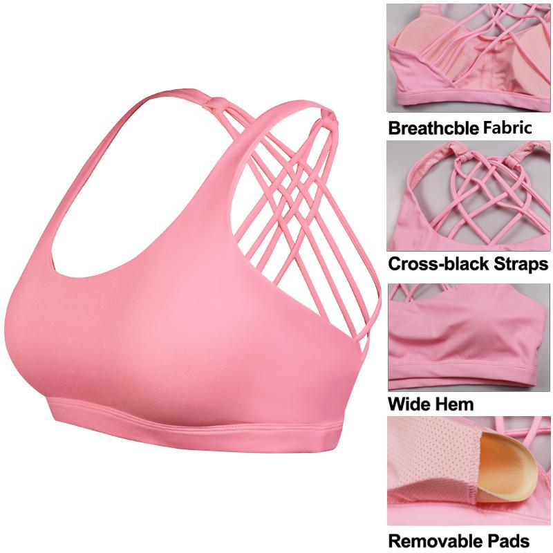 Product Introduction of Spring/Summer Cross Back Sports Vest, High Strength Shockproof Underwear, Yoga Fitness Running Bra 7