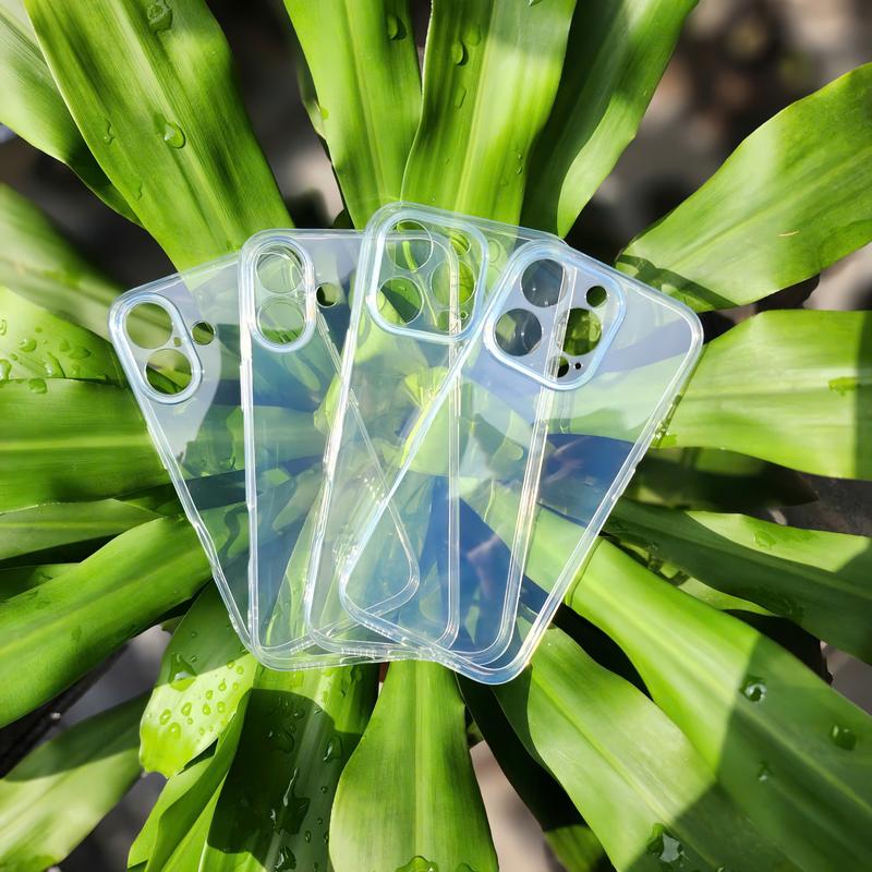 Ốp lưng dẻo trong suốt mềm mỏng có gờ bảo vệ camera cho Ip 16/15/14/13/12/11/pro/promax/plus ốp  lưng