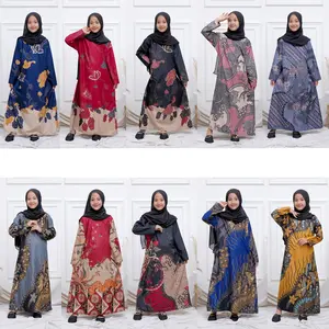 Baju Batik Gamis Anak Perempuan - Dress Batik muslim Anak Cewek katun polymicro