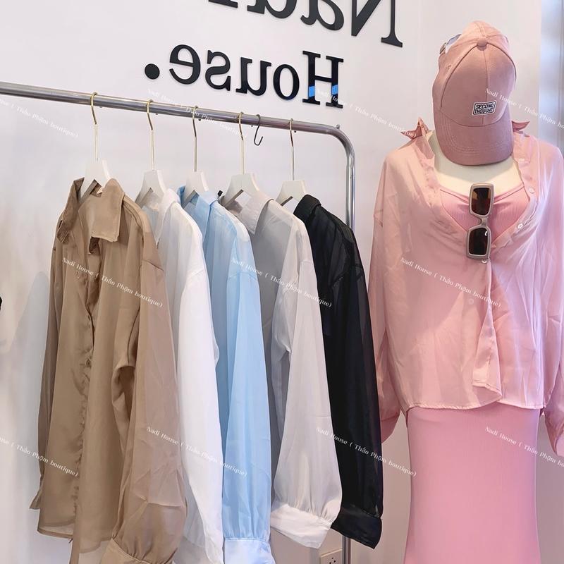 ÁO LẺ SƠMI VOAN TƠ LỤA FORM RỘNG ĐẸP ( đủ màu xinh iu, kèm ảnh thật shop chụp) Nữ Women Shirt Hồng