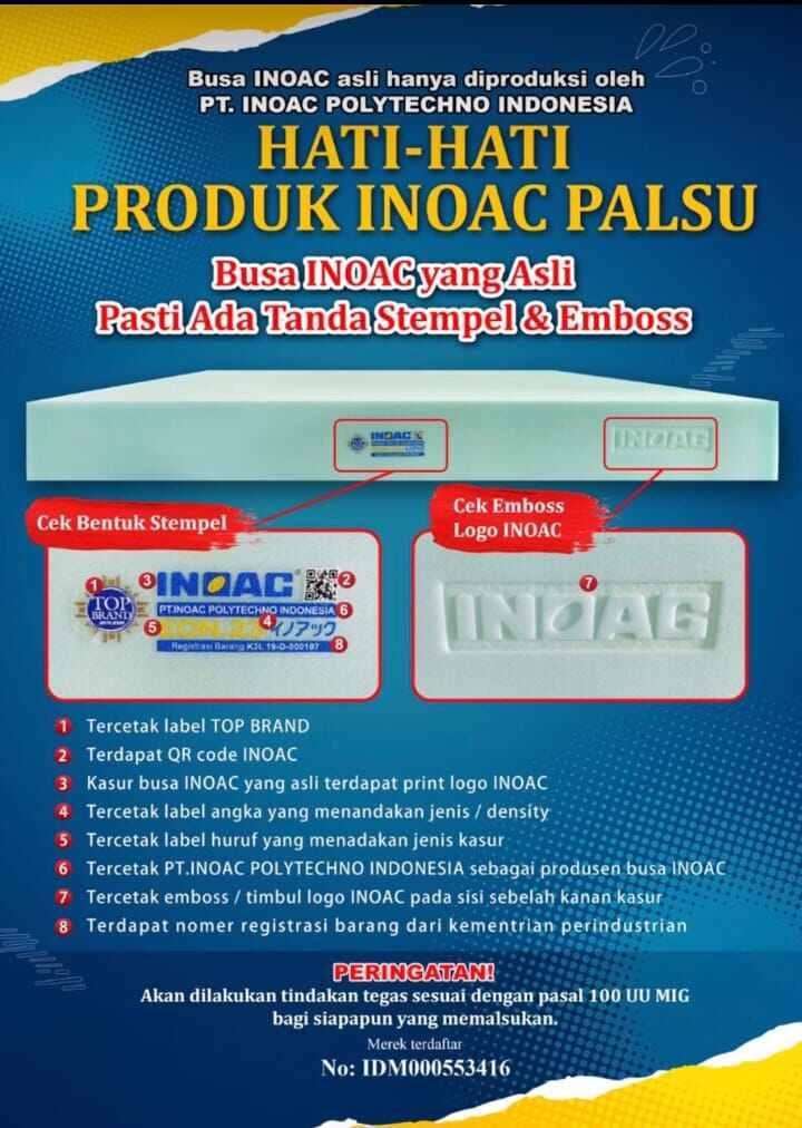 Product Introduction of Kasur Busa INOAC Single uk 200x80x15cm Garansi Anti Kempes 10-15 Tahun Penyangga Punggung 4