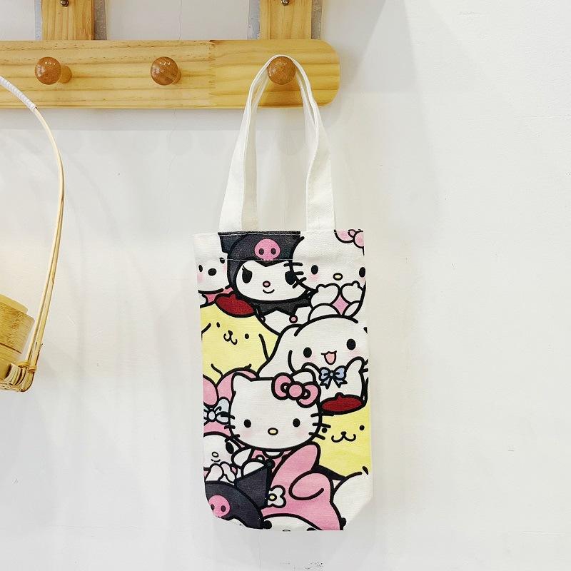 Product Introduction of Túi vải canvas đựng bình nước, cốc nước, họa tiết dễ thương TBINHNUOC3 8