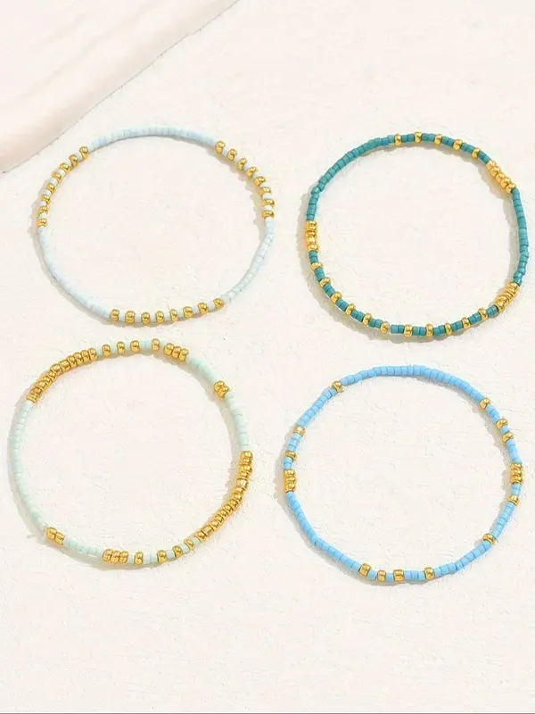 Boho Style Beaded Bracelet, Fashion Colorful Beaded Bracelet for Women & Girls, Casual Trendy Accessories for Party, Daily Clothing Decor 4
