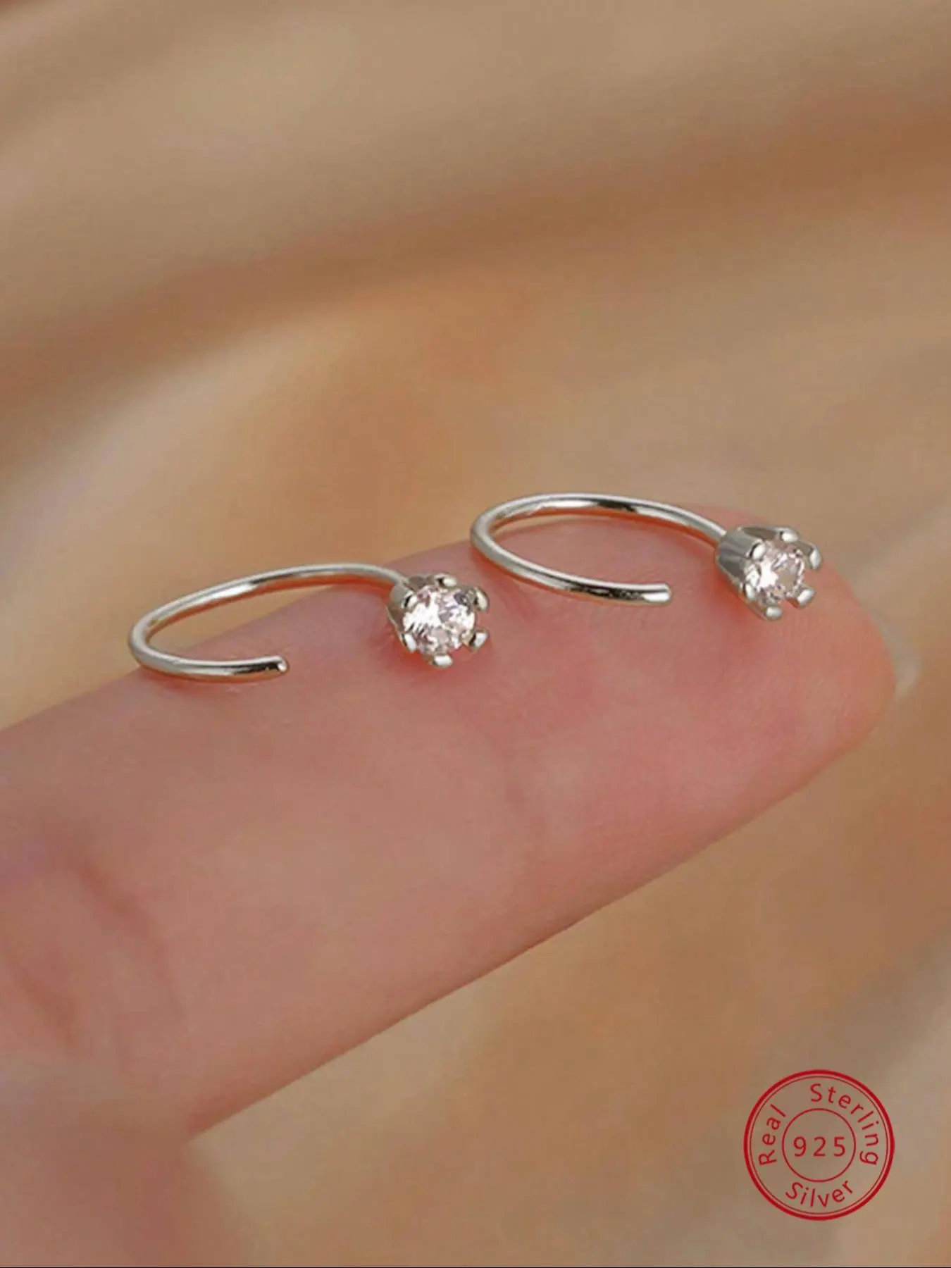 S925 Sterling Silver Rhinestone Decorated Earrings, Fashion Jewelry for Women for Party, Daily Clothing Decor, Trendy All-match & Exquisite Jewelry for Birthday Gift