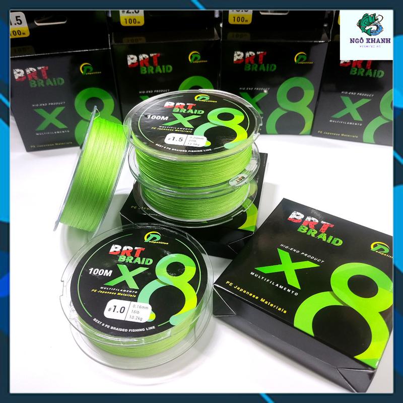 Dây PE BRT câu lure lóc chẽm dây dù câu cá siêu bền chất liệu từ Nhật Bản