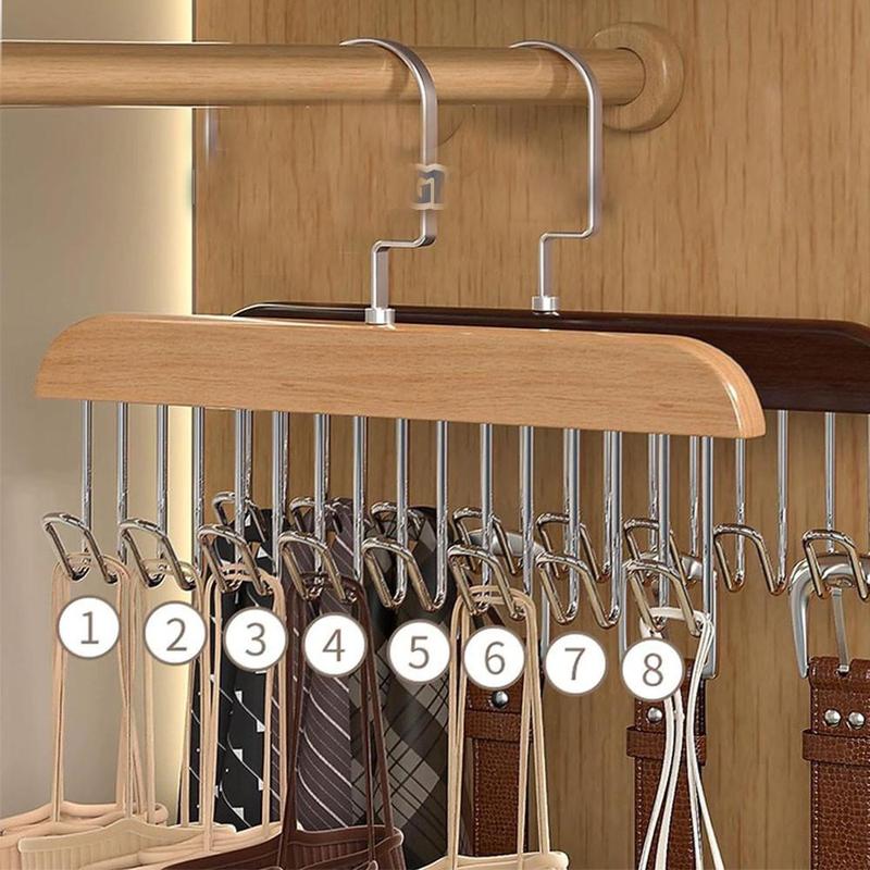  Móc gỗ treo đồ EDEN đa năng móc gỗ 8 móc treo đồ chống trơn trượt tiết kiệm không gian Treo Tường 
