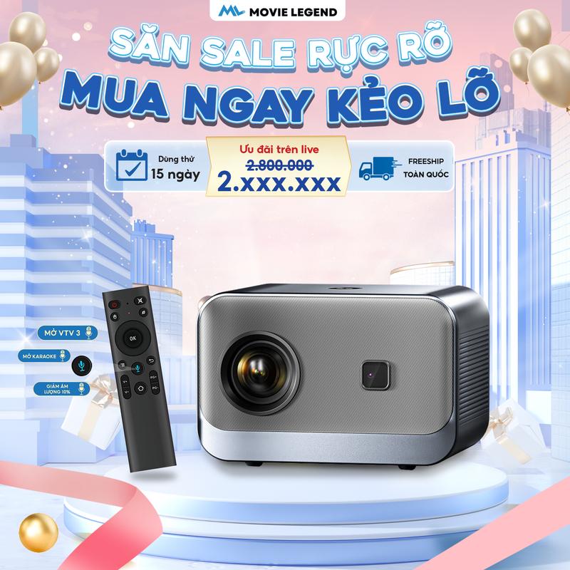 [ HN1 ] Máy Chiếu Mini Movie Legend S7 Pro - Hỗ Trợ Full HD Projector Bluetooth Xem Phim