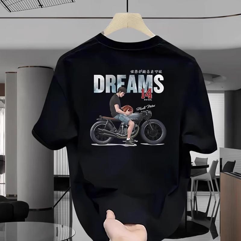 Áo Phong Nam tay dài form rộng 100% Cotton Tay Ngắn Dáng Rộng Cách Hàn Quốc Thời Trang Áo Thun trắng Local Brand Big size 2