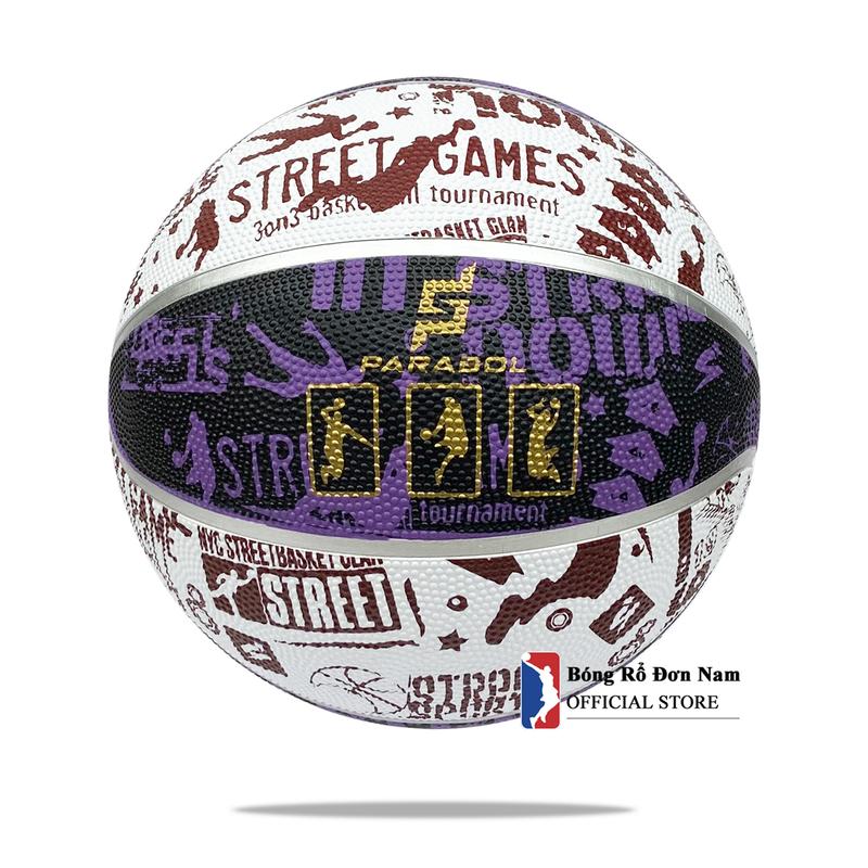 Banh Bóng Rổ Graffiti - Bóng rổ size 7, Size 5 - Bóng rổ người lớn, trẻ em Cao Su Sport