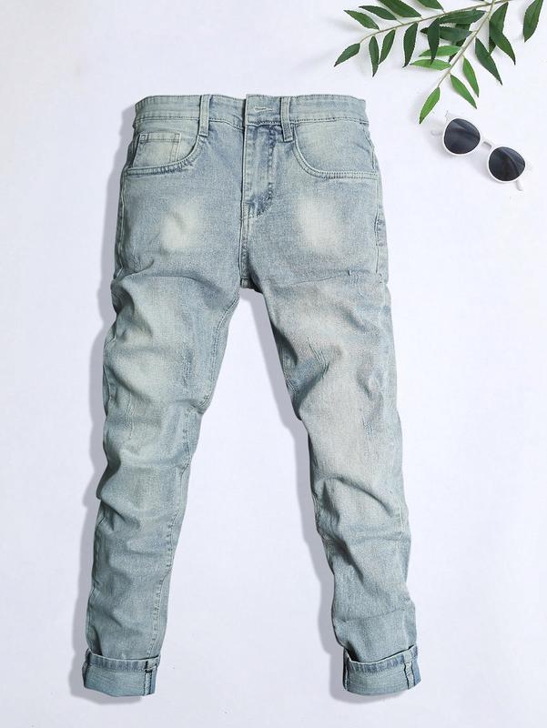 Quần Jean Nam B3STORE - Suông Trơn Hiện Đại, Dáng Đứng Chuẩn, Phong Cách Quần Rin Giá Rẻ 8