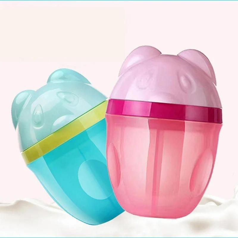 Hộp Đựng Sữa Bột Hình Gấu, 3 Ngăn, Cầm Tay, Dung Tích Lớn, Hộp Đựng Thức Ăn, Chống Rò Rỉ, Thích Hợp Cho Bé Bú, Hộp Đựng Công Thức, Hộp Đựng Sữa Bột Trữ Sữa Voi bình  giữ bình  giữ ấm 0