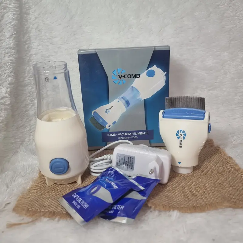 ORIGINAL V-COMB SERIT PENGHILANG SISIR KUTU ELEKTRIK SERIT RAMBUT VACUM VAKUM VCOMB 1