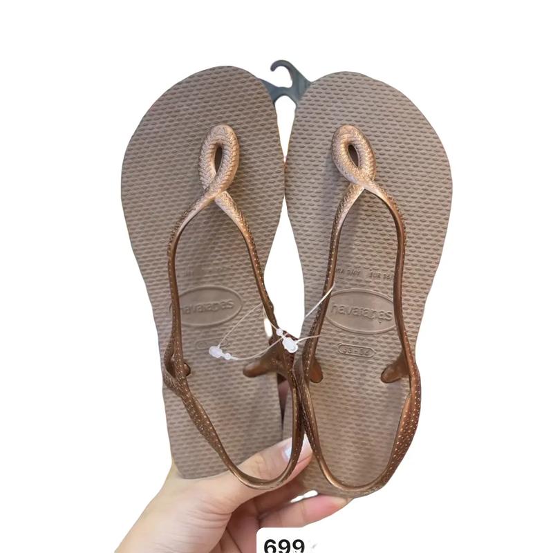 DÉP NỮ HAVAIANAS - TỔNG HỢP SANDAL TRƠN + ĐÍNH CHARM ( THU HƯỜNG ) DéP Nhung Đồng Cao Su GiàY Dép Tông Shoes