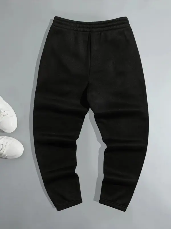 Men's Floral  Print Drawstring Waist Jogger Pants, Casual Regular Fit Pocket Elastic Waist Trousers for Fall & Winter, Men's Bottoms for Daily Wear 1