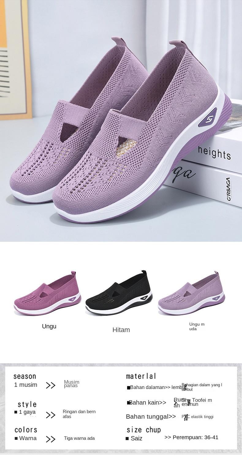 Product Introduction of Kasut Wanita, untuk Pertengahan Umur dan Warga Emas, Koleksi Musim Bunga, Bernafas dan Selesa, Ringan, Tapak Lembut, Gaya Selipar Kasual, Bahan Jaringan, Kasut Ibu, Jualan Langsung Kilang, 2025 4