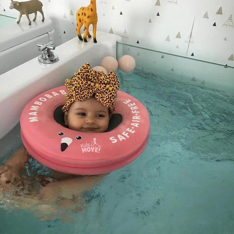 Phao cổ cho bé sơ sinh tập bơi chính hãng Mambobaby, chống lật, không bơm hơi, đặc ruột cho bé 0-6 tháng-1 tuổi cao cấp 8